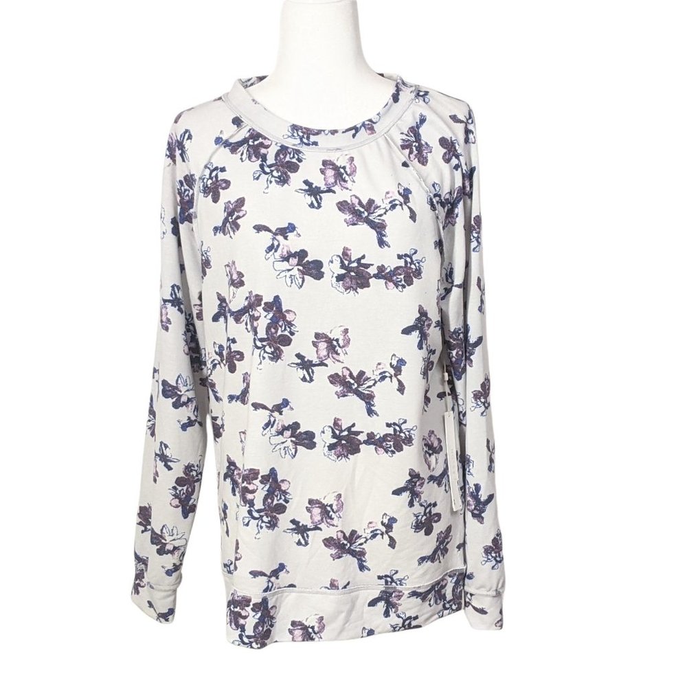 NEW Caslon Lena Purple Floral Pullover Top Size M - Picture 2 of 8